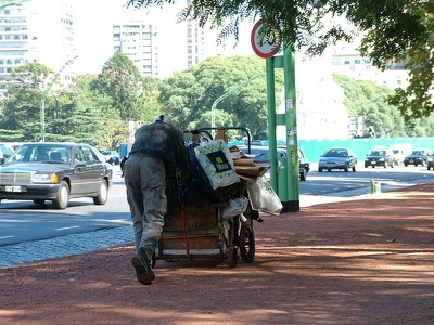 Buenos Aires 003 - Chiffonier poubelles - Argentine