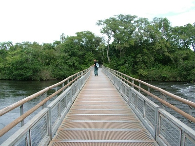 Iguazu 042 - Raph sur passerelle - Argentine