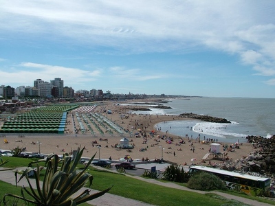 Mar del Platta 013 - Plage vue de haut - Argentine