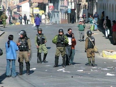 La Paz 172 - Manifestations policiers - Bolivie