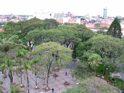 Santa Cruz 017 - Vue place depuis cathedrale - Bolivie