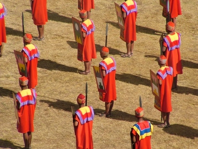Inti Raymi 022 - Danseurs - Perou