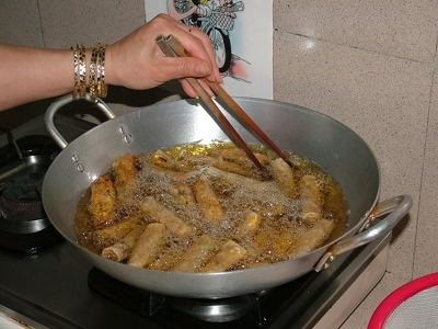 Vietnam - Recette Nems - Cuisson
