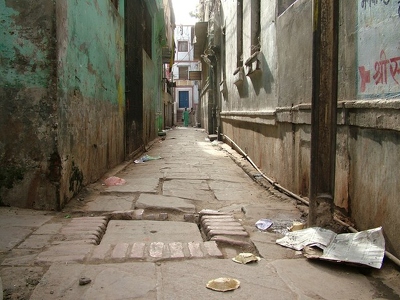 Benares Varanasi 002 - Rue vide - Inde