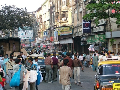 Bombay133 - Rue peuplee - Inde