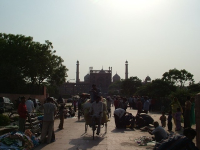 Delhi 020 - Mosquee Jama Masjid de loin - Inde