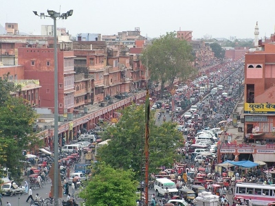 Jaipur 014 - Rue animee - Inde
