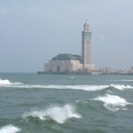 Casablanca 004 - Mosquee Hassan II avec ocean - Maroc