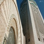 Casablanca 022 - Minaret de la mosquee Hassan II - Maroc