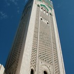 Casablanca 024 - Minaret de la mosquee Hassan II - Maroc