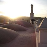 Sucre 082 - Toit eglise La mercede couche soleil - Bolivie