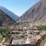 Ollantaytambo 215 - Village vue d'en haut - Perou