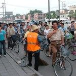 Pekin 193 - Attente feu velos - Chine