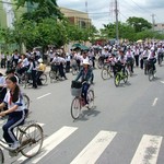 Mekong - 174 - Sortie d'ecole a velo - Vietnam