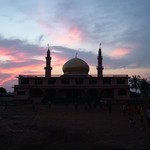 Phnom Penh - 138 - Mosquee au coucher du soleil - Cambodge