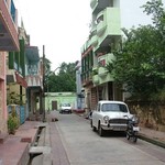 Pondy - 131 - Rue avec chevre - Inde