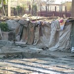 Bombay 048 - Habitations ouvrier sur chantier - Inde