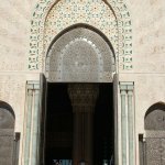 Casablanca 037 - Porte d'entree mosquee Hassan II - Maroc
