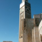 Casablanca 046 - Minaret de la mosquee Hassan II - Maroc
