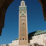 Casablanca 054 - Minaret de la mosquee Hassan II - Maroc