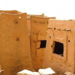 Pays Dogon Teli 169 - Anciennes habitations falaise - Mali