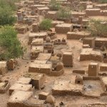 Pays Dogon Teli 147 - Village vu d'en haut - Mali