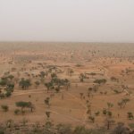 Pays Dogon 322 - Plaine savane et village - Mali