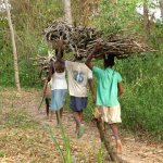 Est Tafi Atome 210 - Personnes portent bois sur tete - Ghana