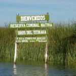 Titicaca 008 -  Bienvenidos pancarte - Perou