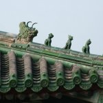 Pekin Temple du ciel 052 - Gargouilles toit - Chine
