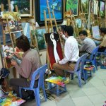 Hanoi - 089 - Peintre reproduction - Vietnam