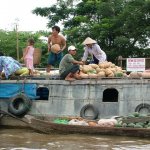 Mekong - 139 - Vente de courge - Vietnam